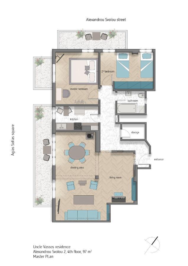 סלוניקי Deluxe Residence Uncle Vassos מראה חיצוני תמונה